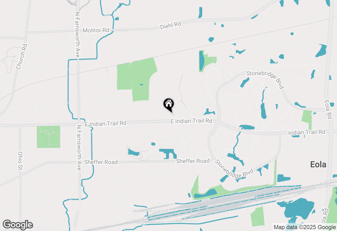 Map of 1834 Highbury Lane, Aurora, IL 60502