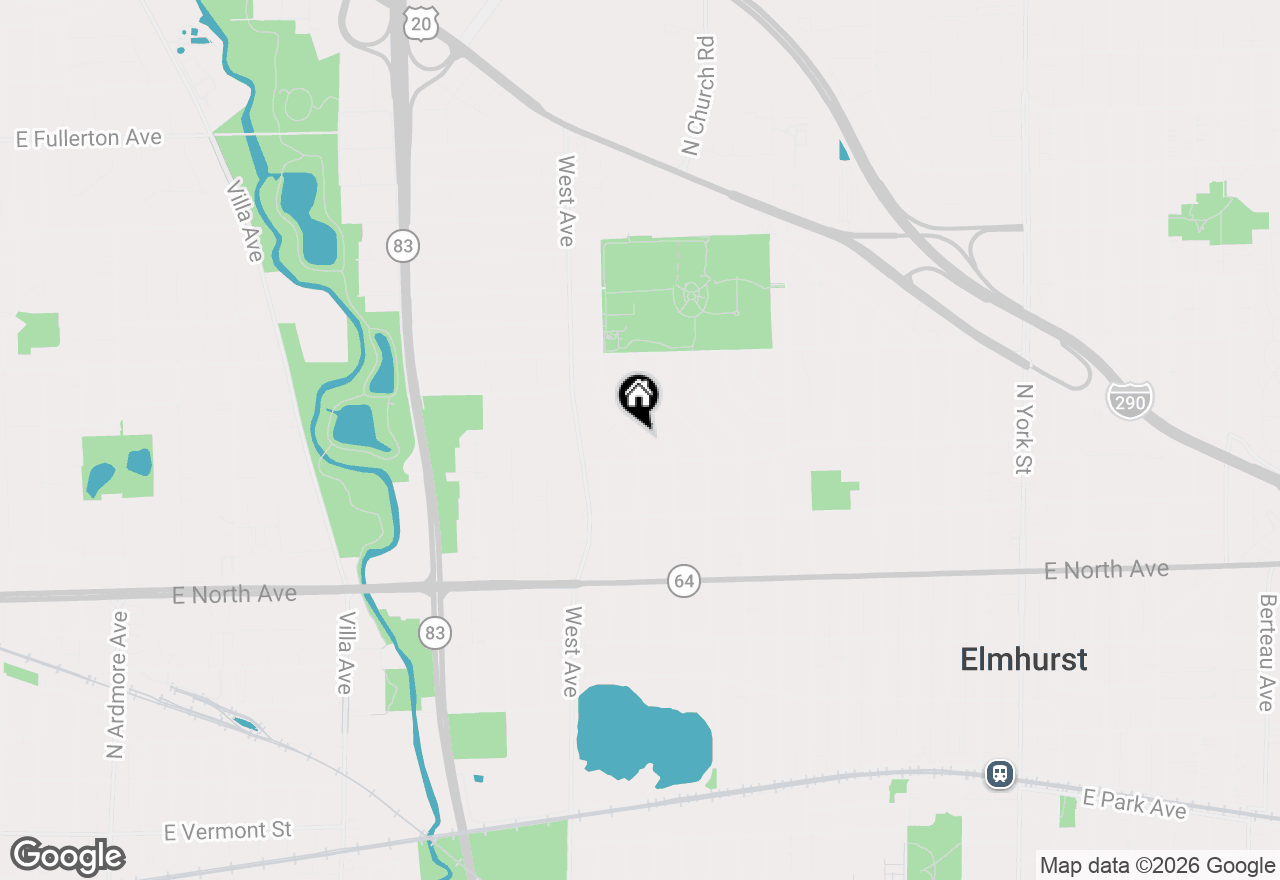 Map of 411 N Highview Avenue, Elmhurst, IL 60126