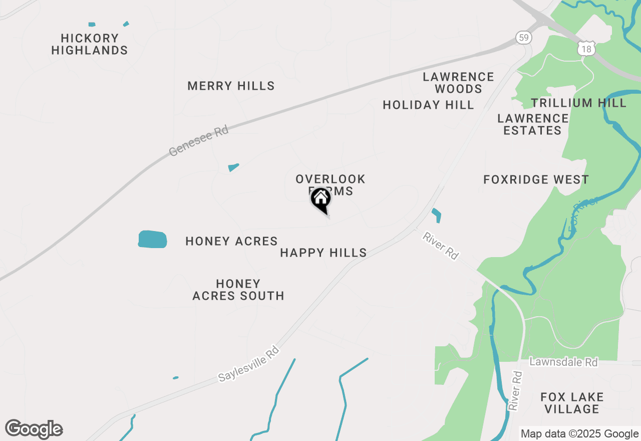 Map of S42W27312 Oak Grove Ln, Waukesha, WI 53189