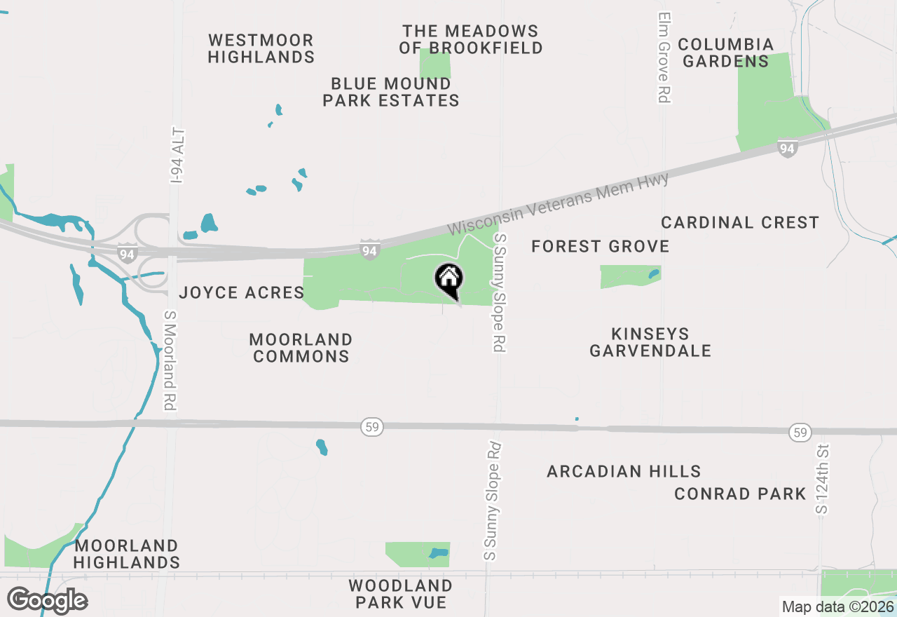 Map of 990 Silver Mist Ct, Brookfield, WI 53005