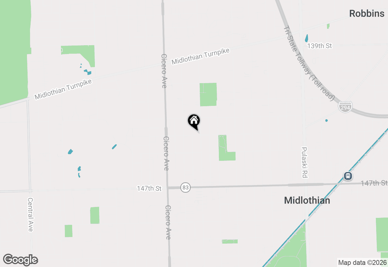 Map of 14357 Knox Avenue, Midlothian, IL 60445