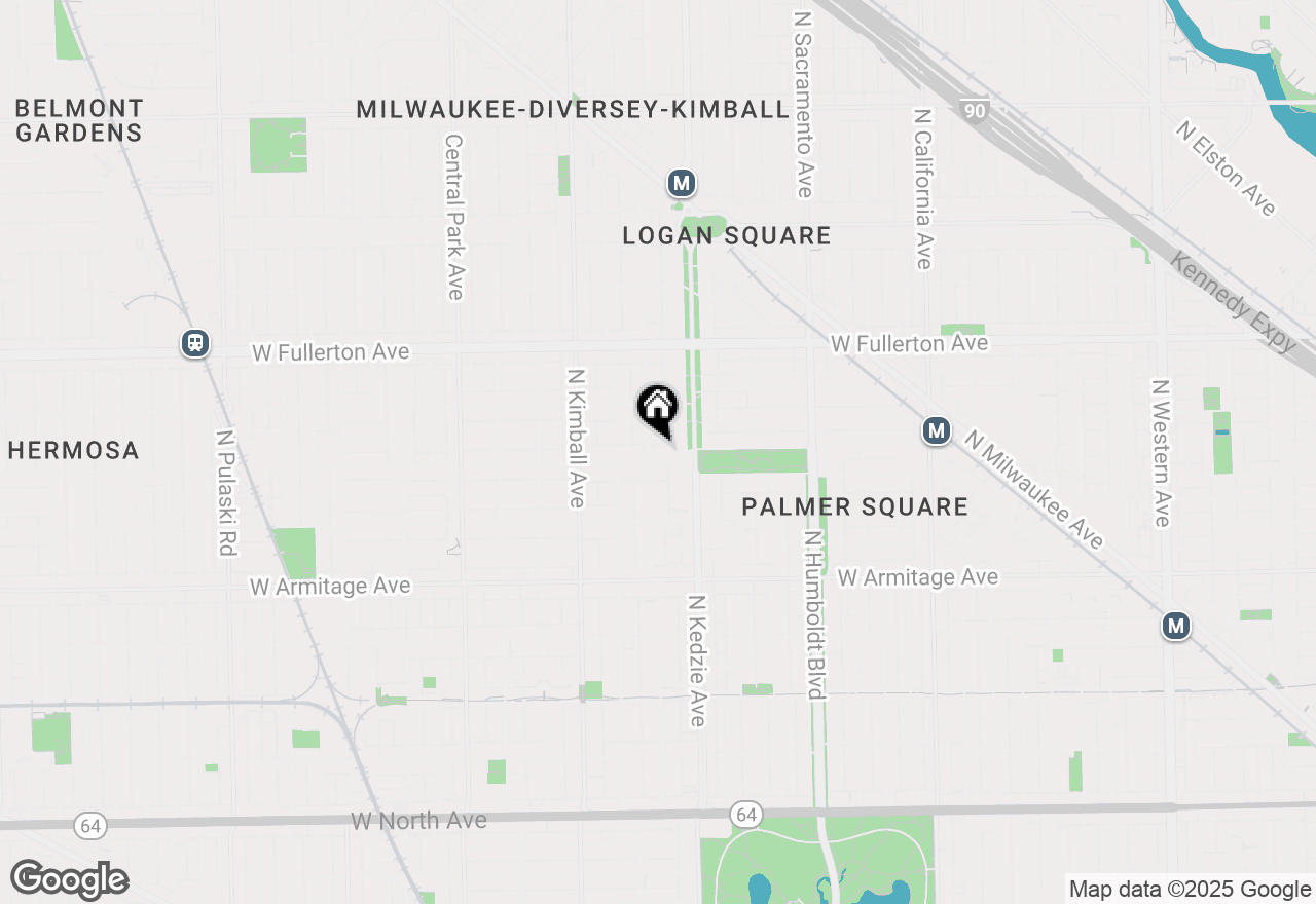 Map of 3228 W Palmer Street #10, Chicago, IL 60647