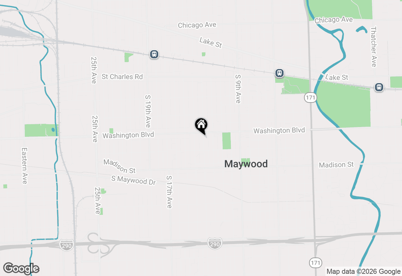 Map of 612 S 13th Avenue, Maywood, IL 60153