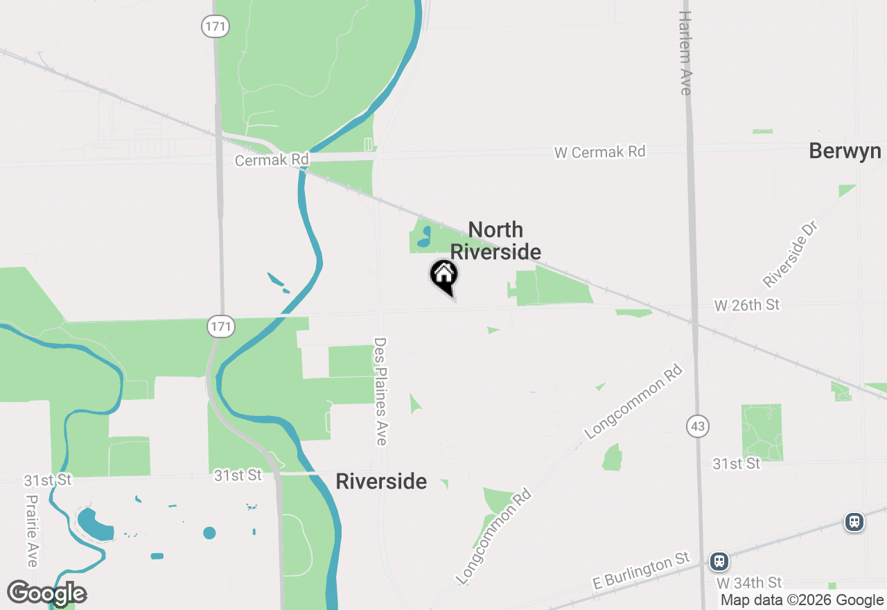 Map of 7816 W 26th Street #1S, North Riverside, IL 60546