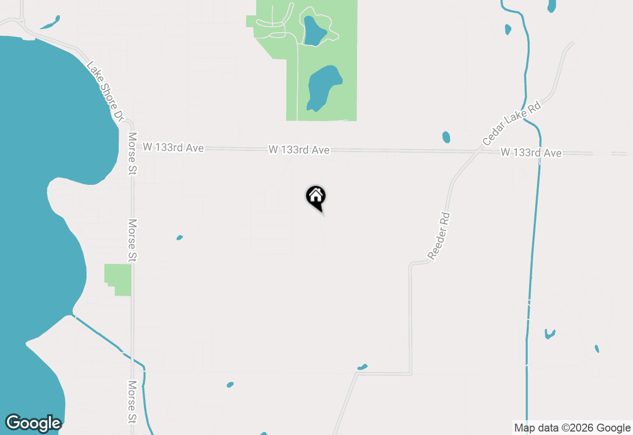 Map of 13522 Lakeside Boulevard, Cedar Lake, IN 46303