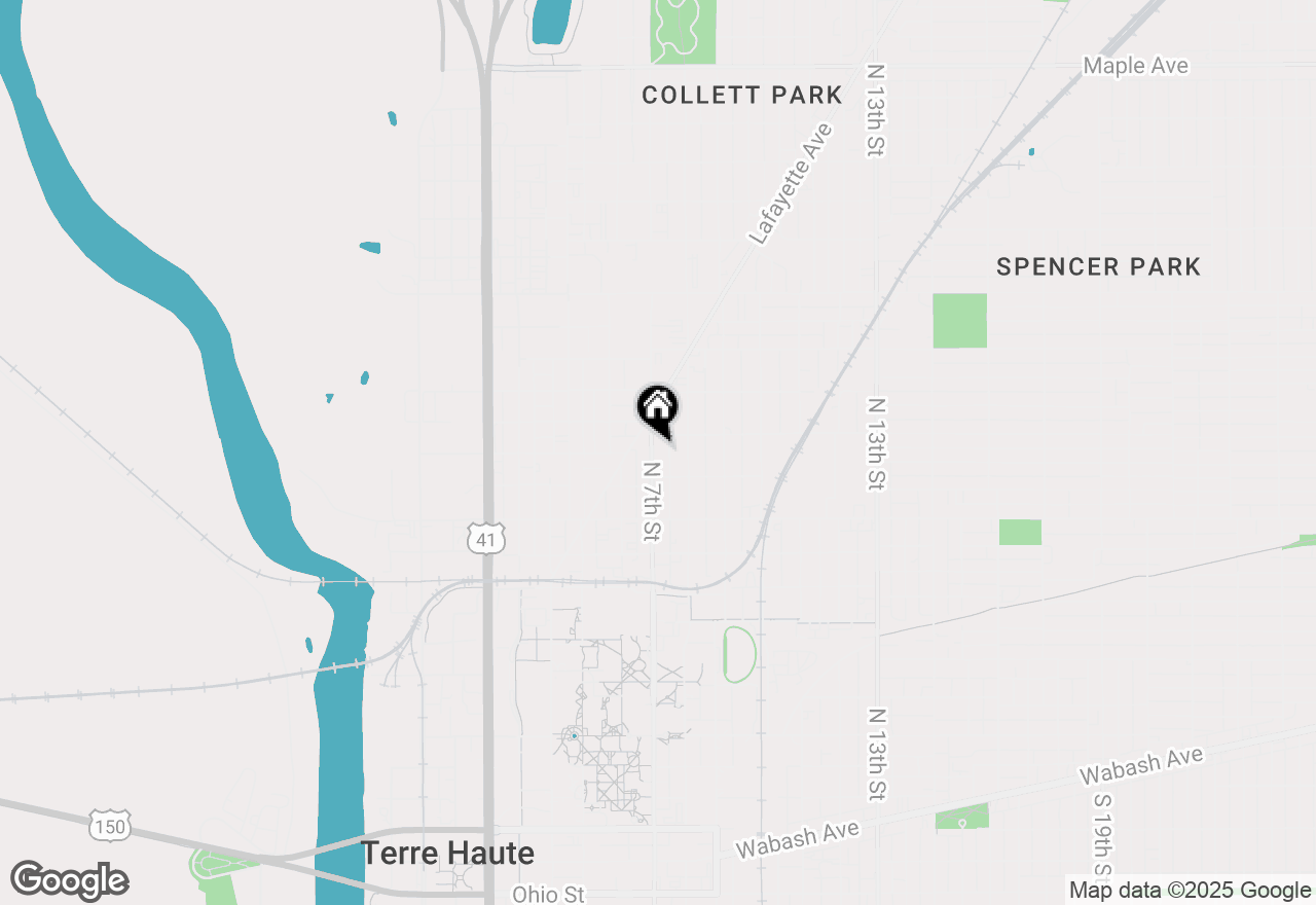 Map of 1029 N 7th Street, Terre Haute, IN 47807