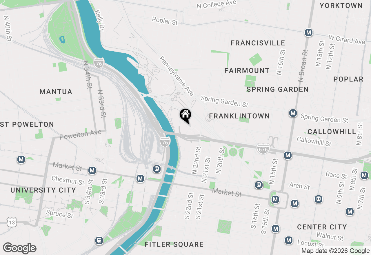 Map of 2200 Benjamin Franklin Parkway #1B-N1004, Philadelphia, PA 19130