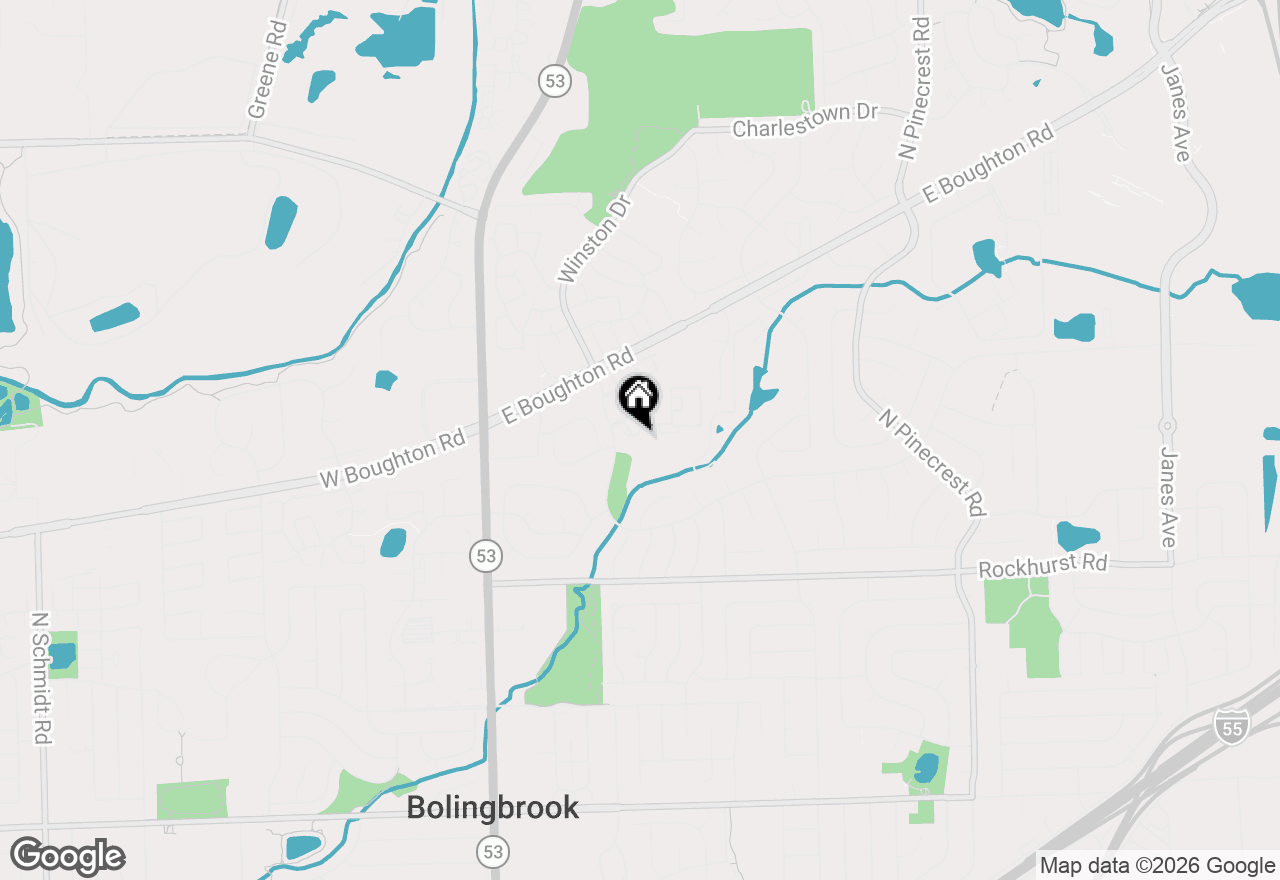 Map of 417 Monet Circle, Bolingbrook, IL 60440