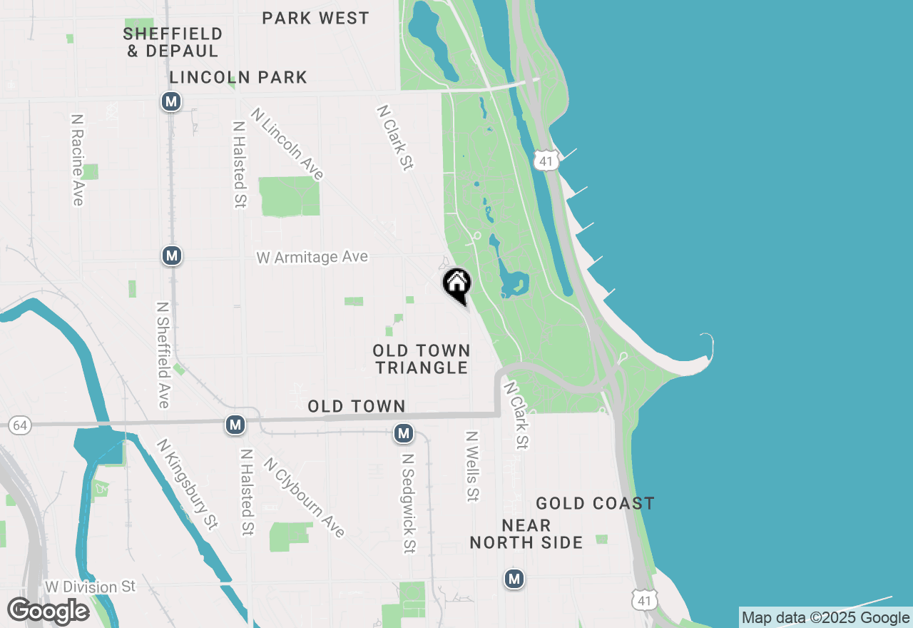 Map of 1832 N Lincoln Avenue #2M, Chicago, IL 60614