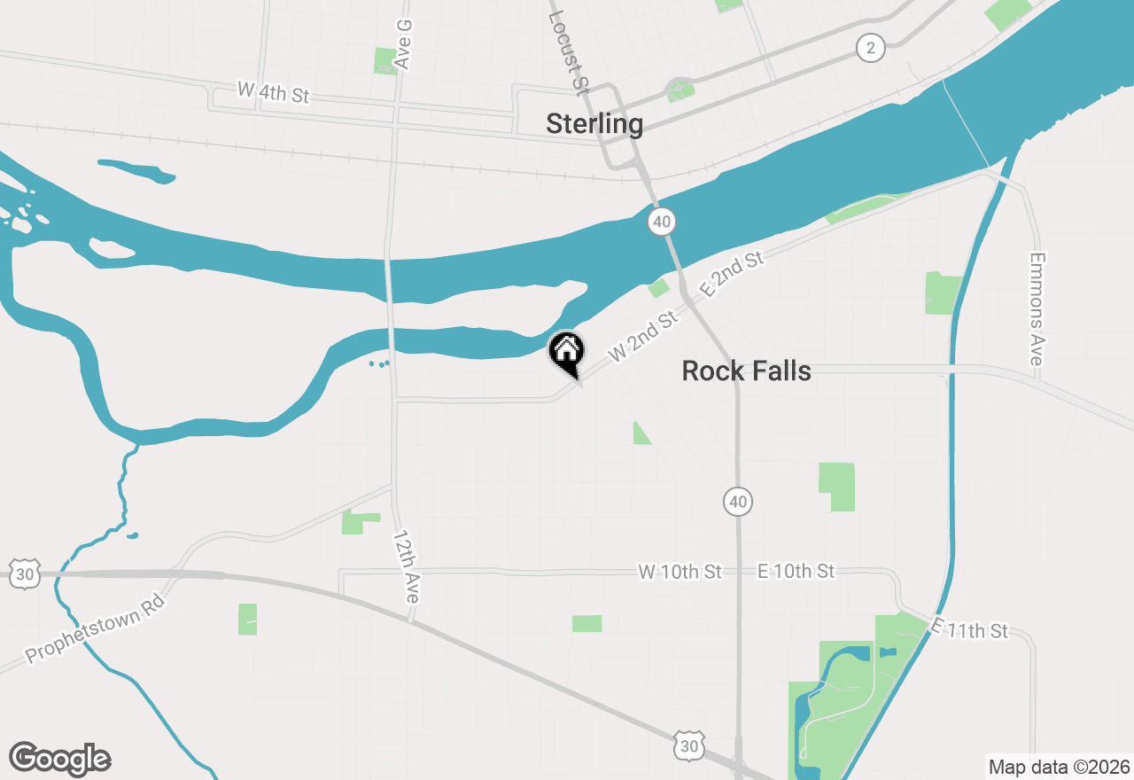 Map of 706 W 2nd Street, Rock Falls, IL 61071