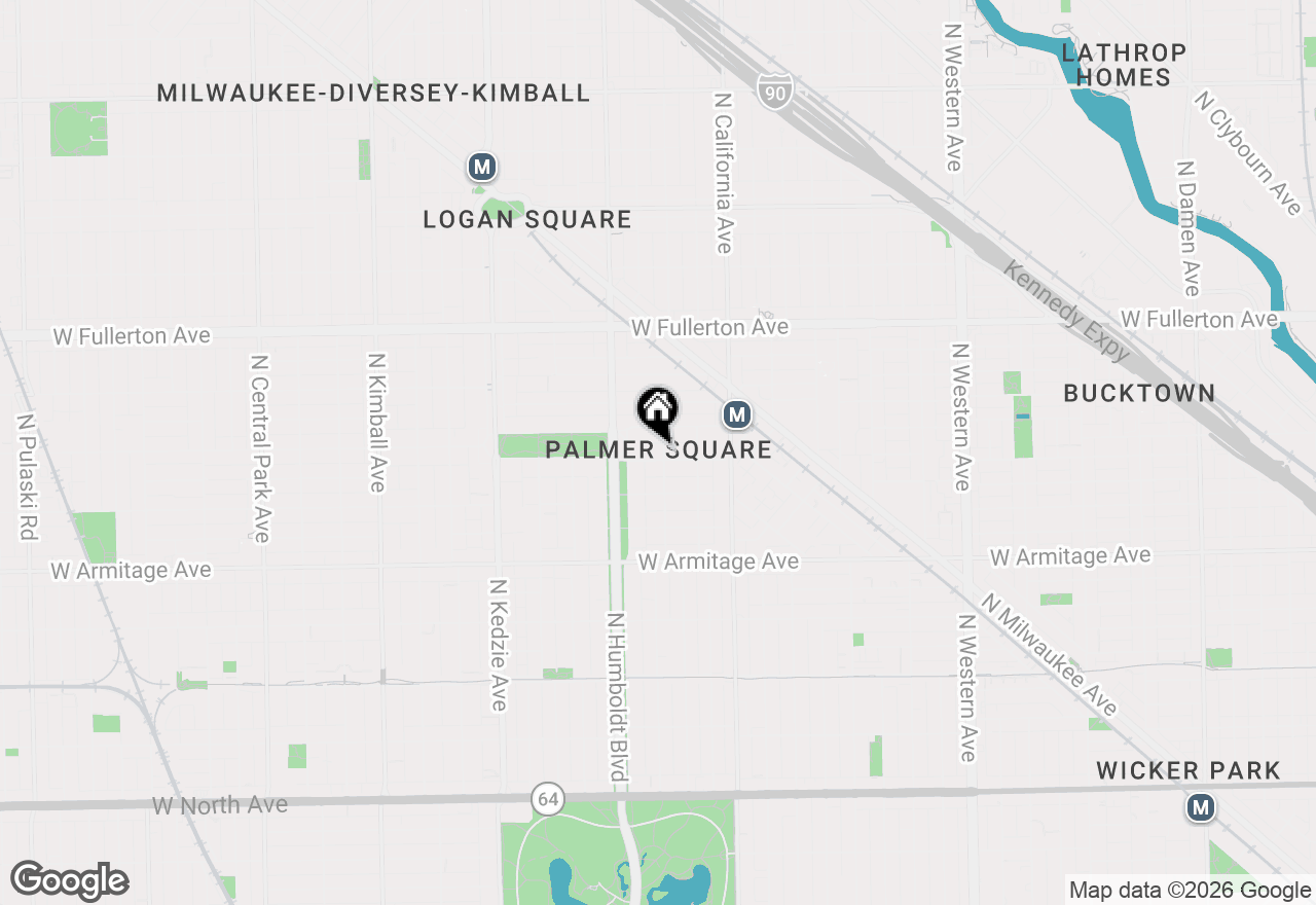 Map of 2140 N Richmond Street #10, Chicago, IL 60647