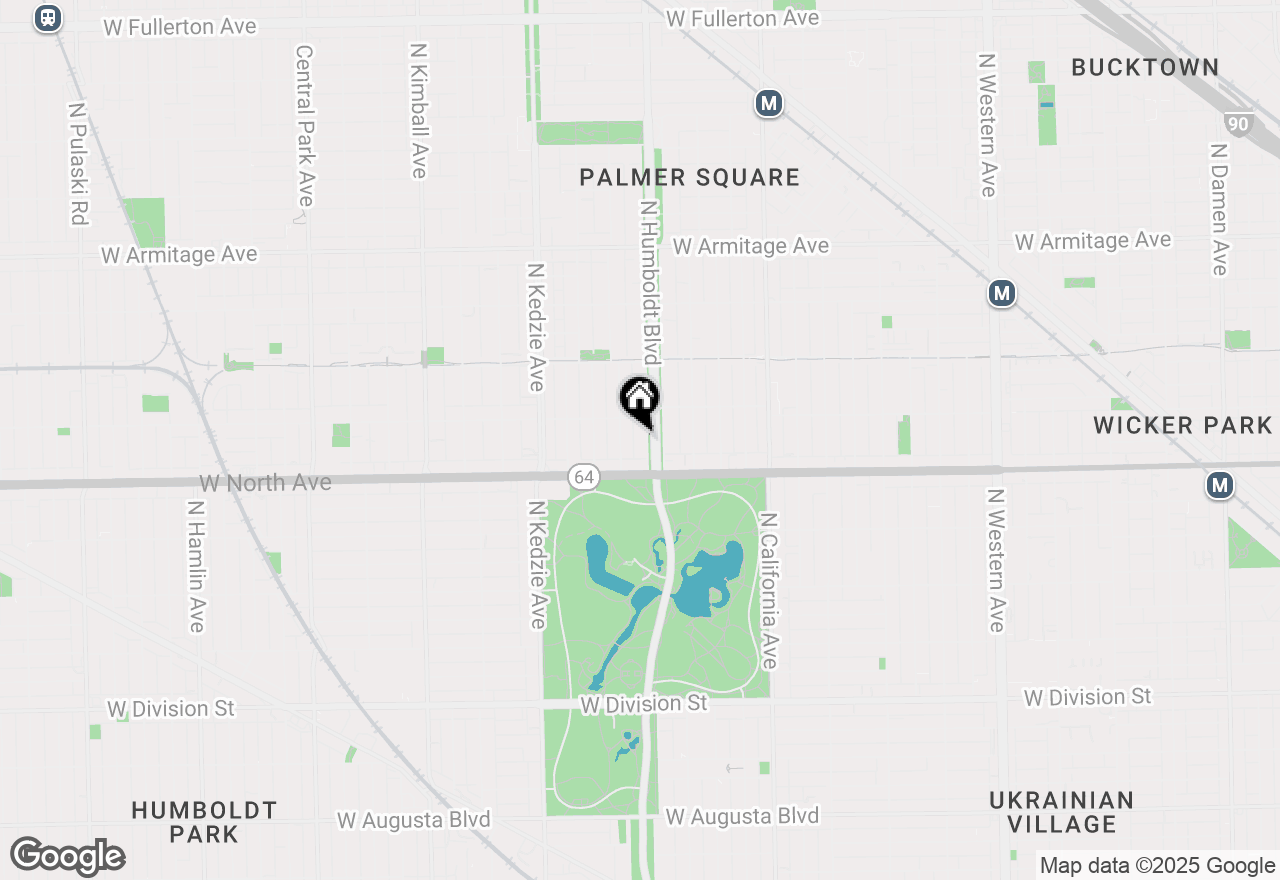 Map of 1634 N Humboldt Boulevard, Chicago, IL 60647