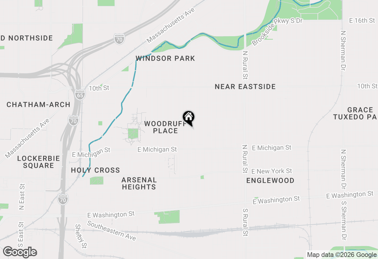 Map of 601 N Hamilton Avenue, Indianapolis, IN 46201