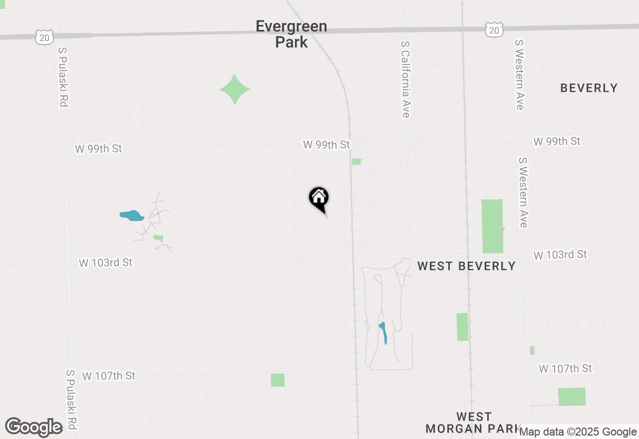 Map of 3116 W 101st Place, Evergreen Park, IL 60805