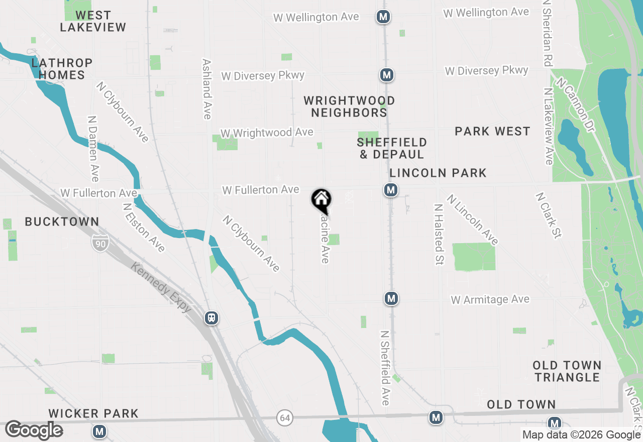 Map of 2254 N Racine Avenue, Chicago, IL 60614