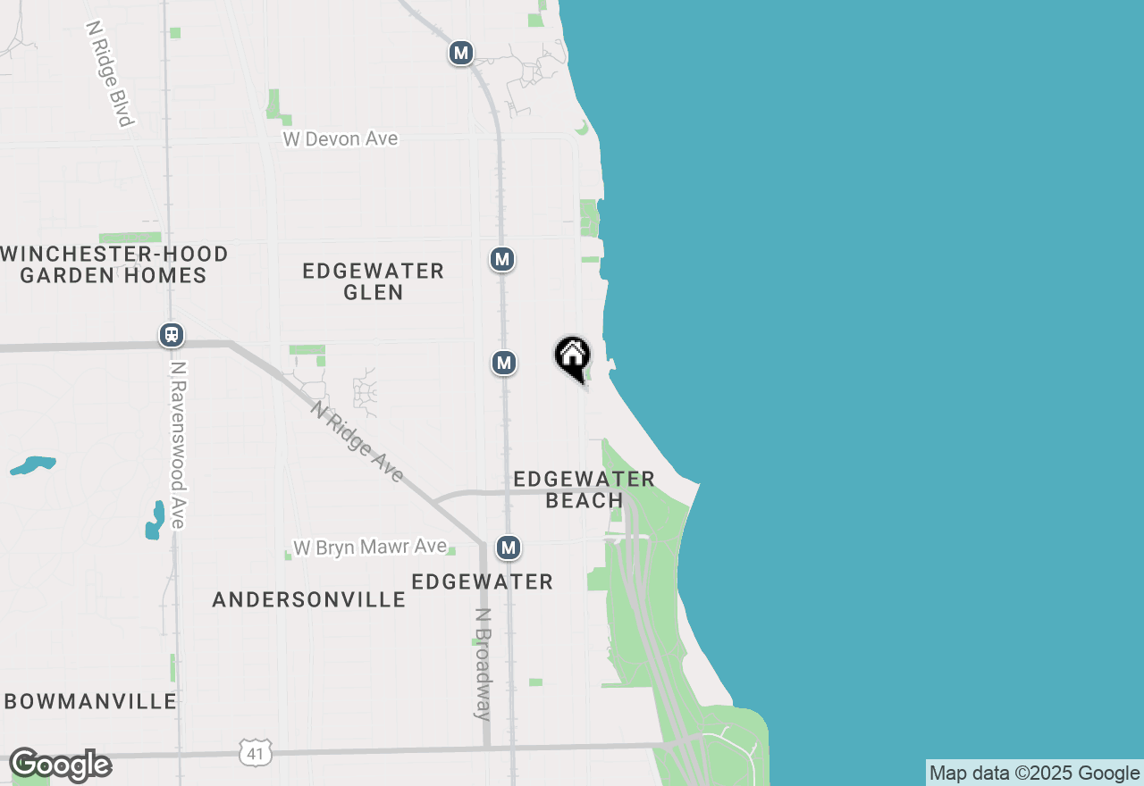 Map of 5858 N Sheridan Road #1206, Chicago, IL 60660