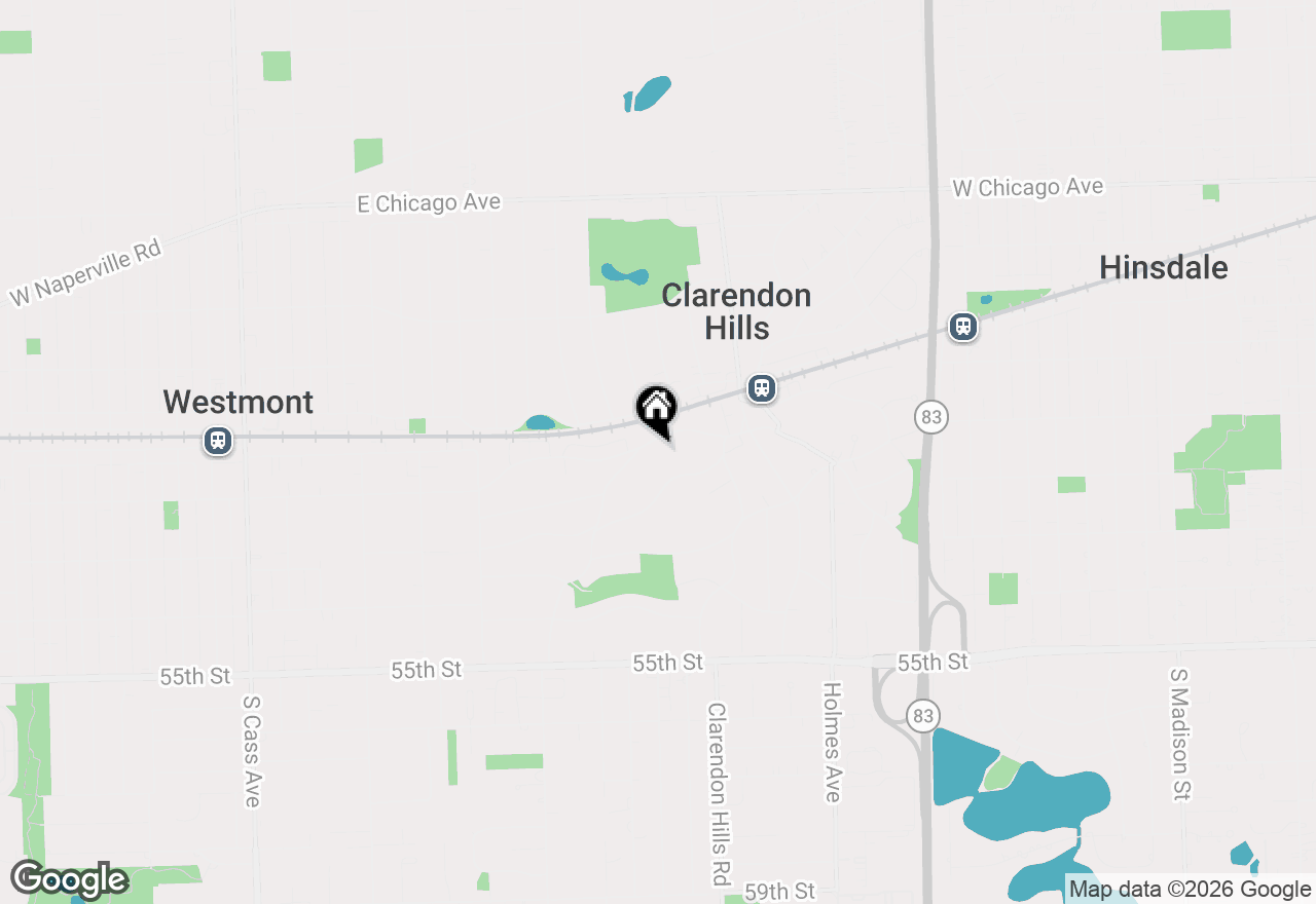 Map of 325 Park Avenue, Clarendon Hills, IL 60514
