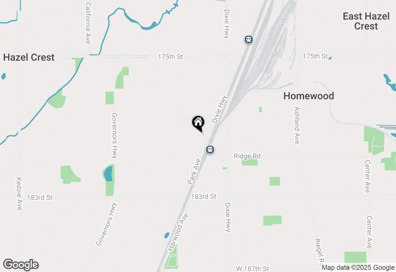 Map of 2163 Chestnut Road, Homewood, IL 60430