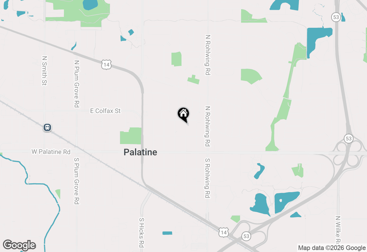 Map of 138 N Elmwood Avenue, Palatine, IL 60074