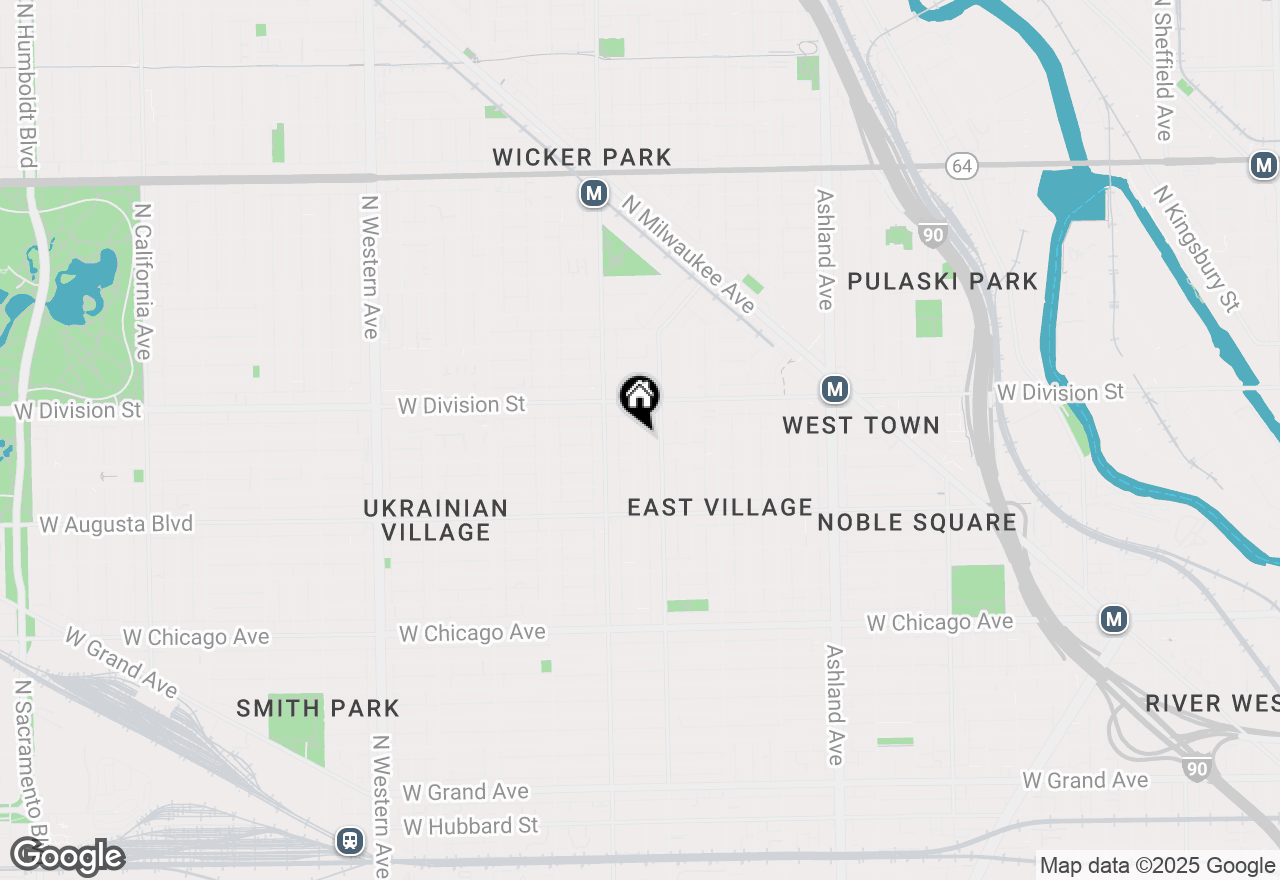 Map of 1119 N Winchester Avenue #2, Chicago, IL 60622