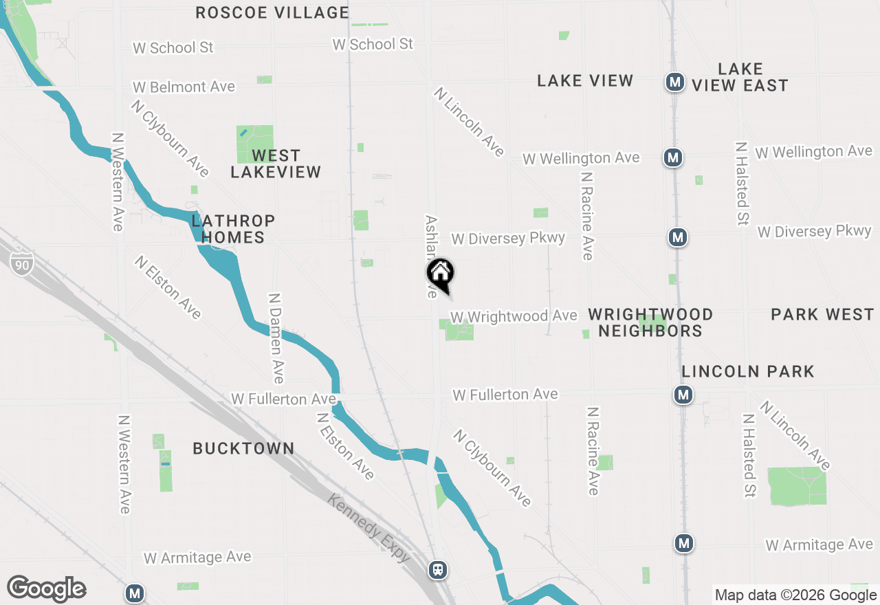 Map of 2625 N Ashland Avenue #1A, Chicago, IL 60614