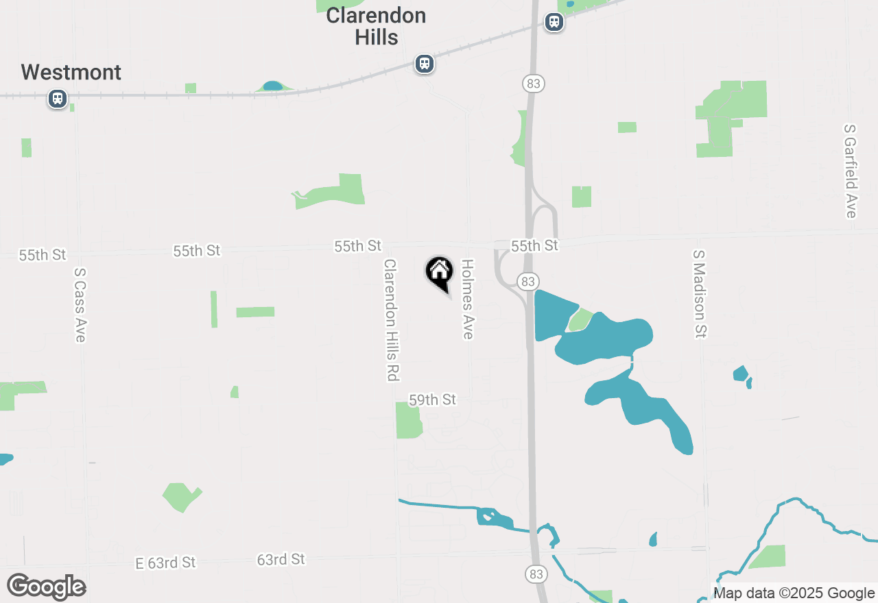 Map of 16W674 56th Place, Clarendon Hills, IL 60514