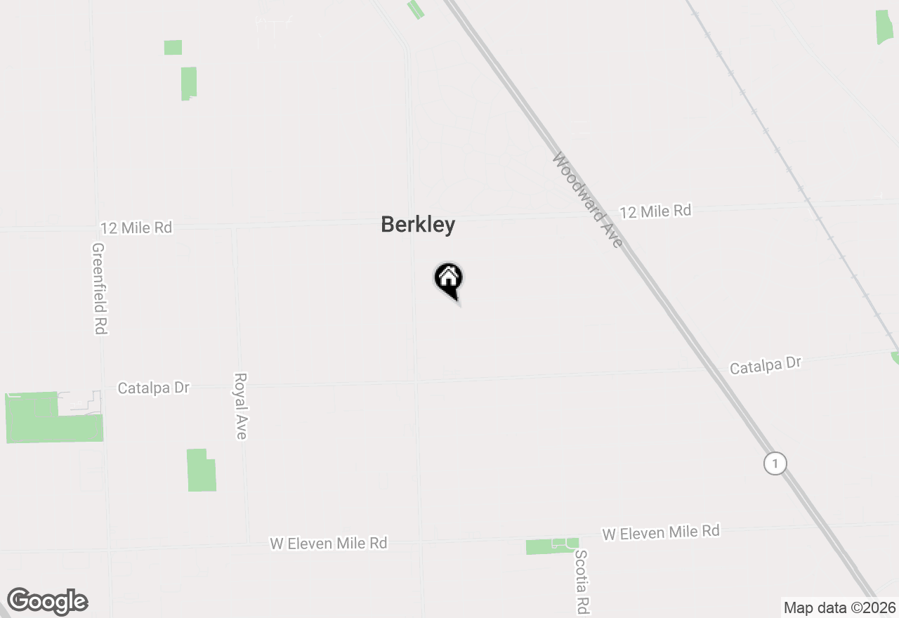 Map of 2319 Edgewood Boulevard, Berkley, MI 48072