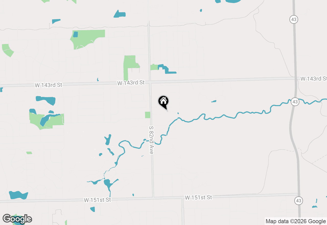 Map of 8110 W Basswood Road, Orland Park, IL 60462