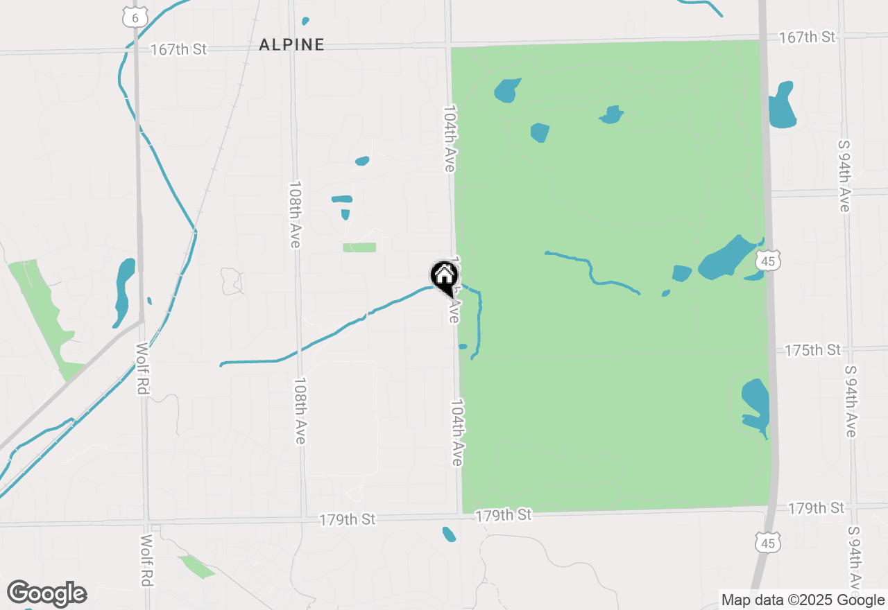 Map of 10410 Capistrano Lane, Orland Park, IL 60467