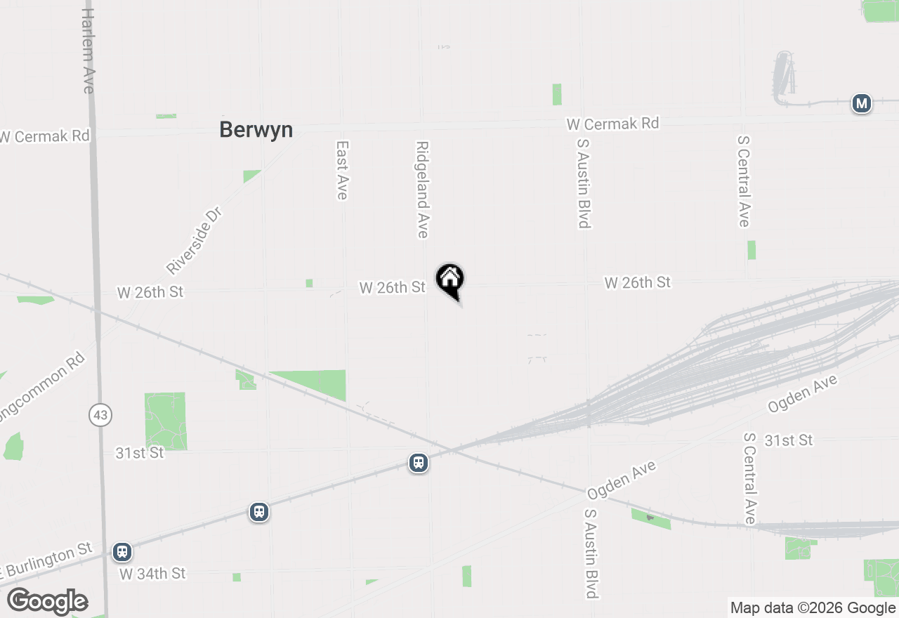Map of 2625 Cuyler Avenue, Berwyn, IL 60402