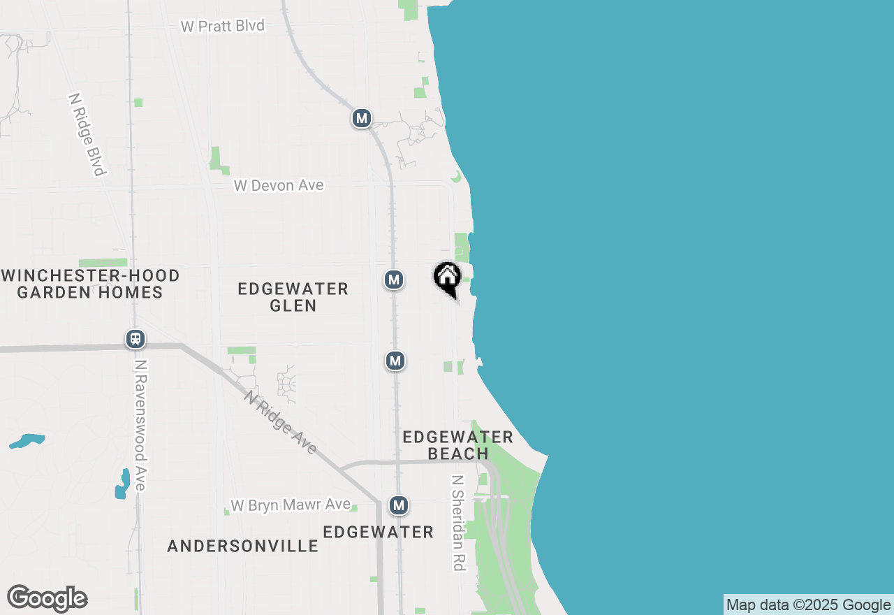 Map of 6102 N Sheridan Road #307, Chicago, IL 60660