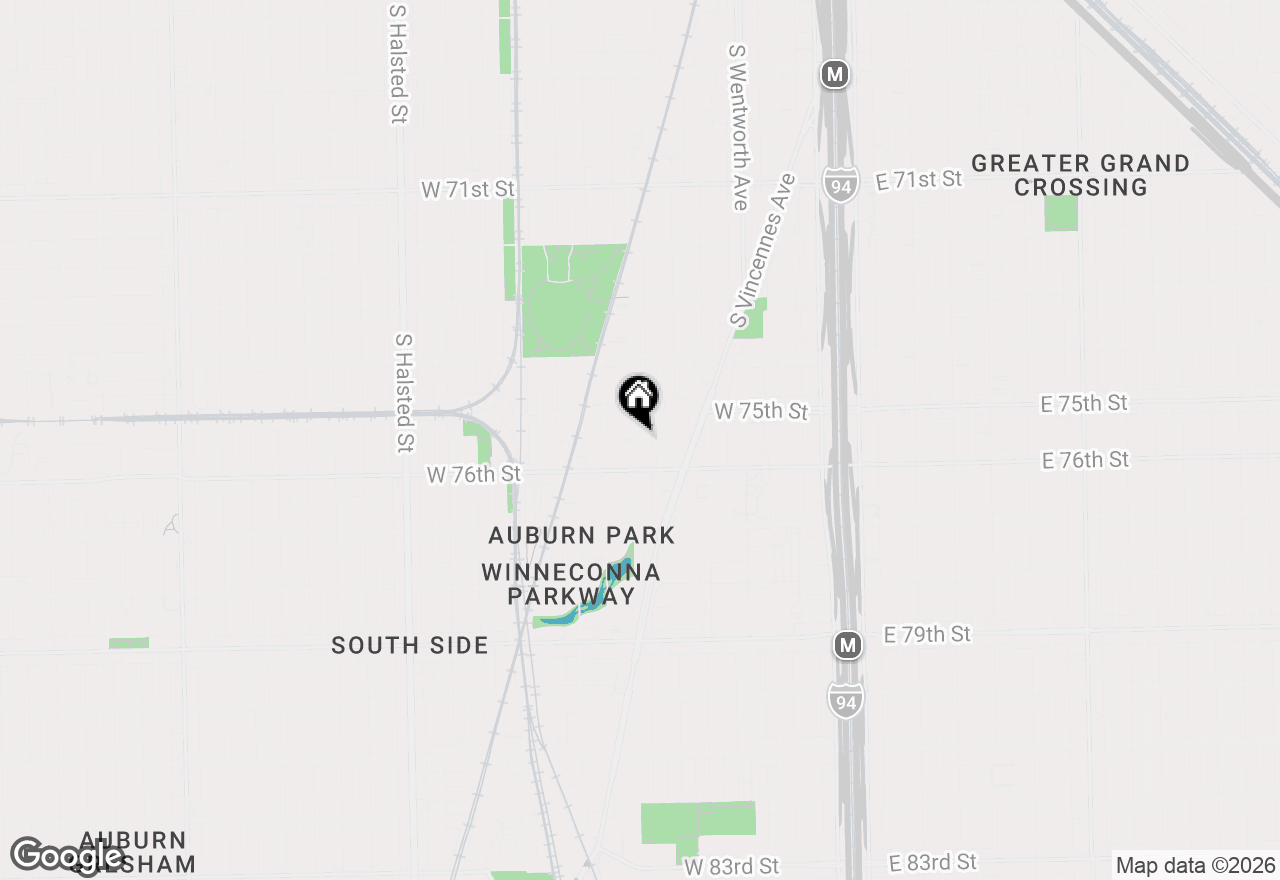 Map of 7527 S Stewart Avenue #1, Chicago, IL 60620