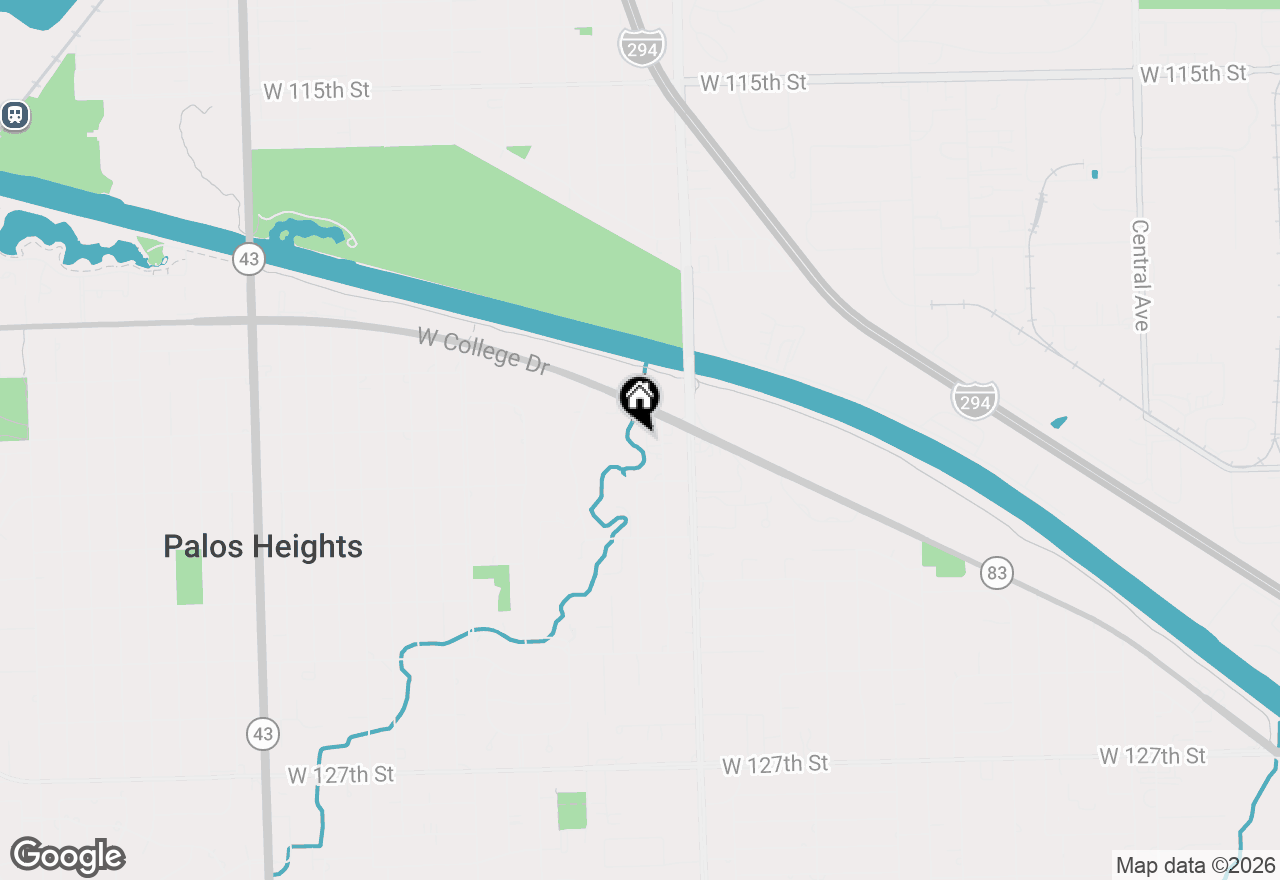Map of 17 Sorrento Drive, Palos Heights, IL 60463