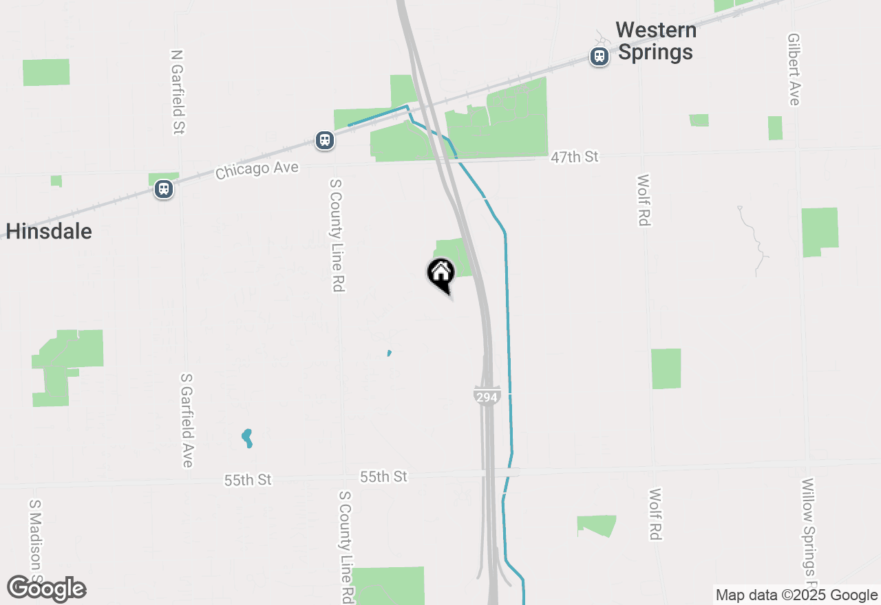 Map of 535 Princeton Road, Hinsdale, IL 60521