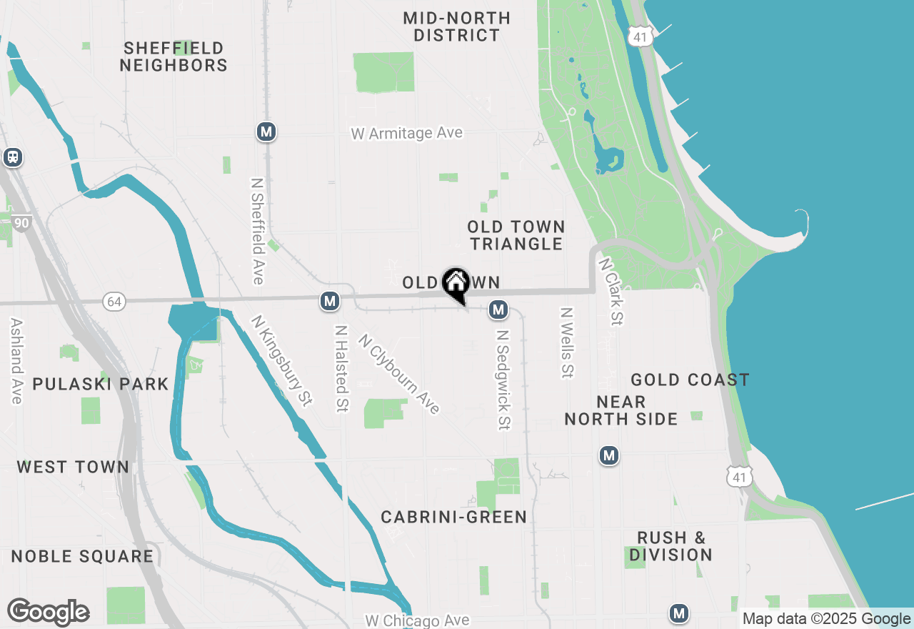 Map of 1530 N Cleveland Avenue #3, Chicago, IL 60610