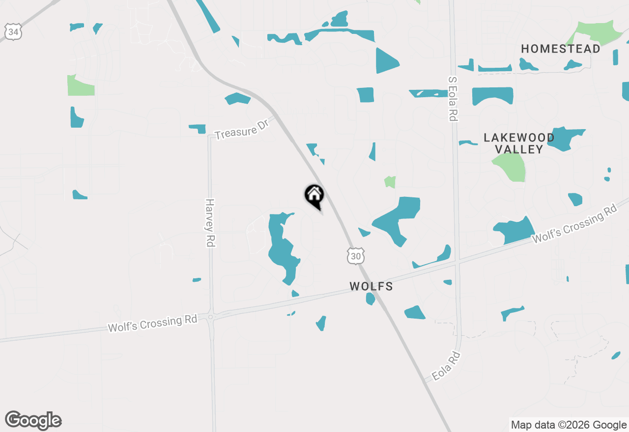 Map of 302 Devoe Drive, Oswego, IL 60543