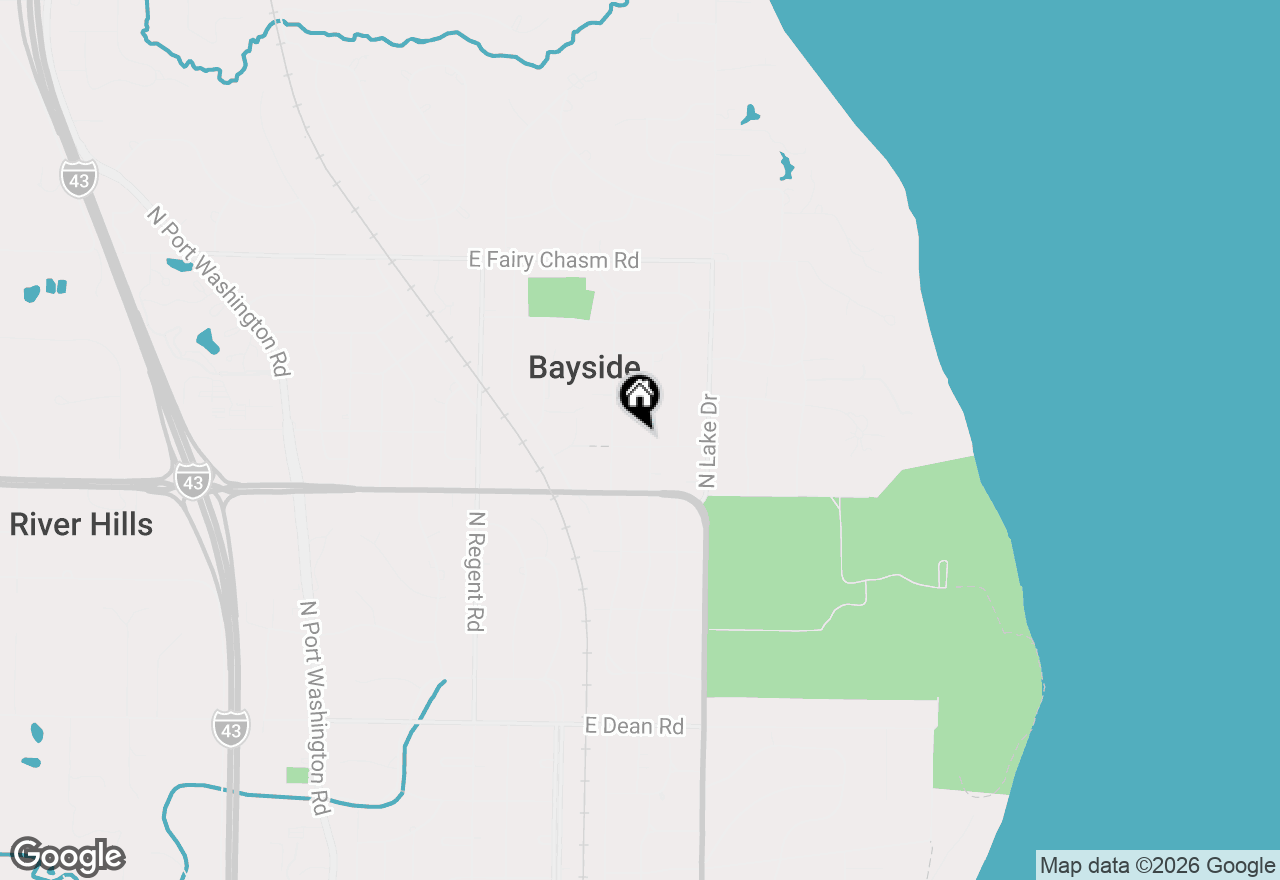Map of 834 E Glencoe Pl, Bayside, WI 53217