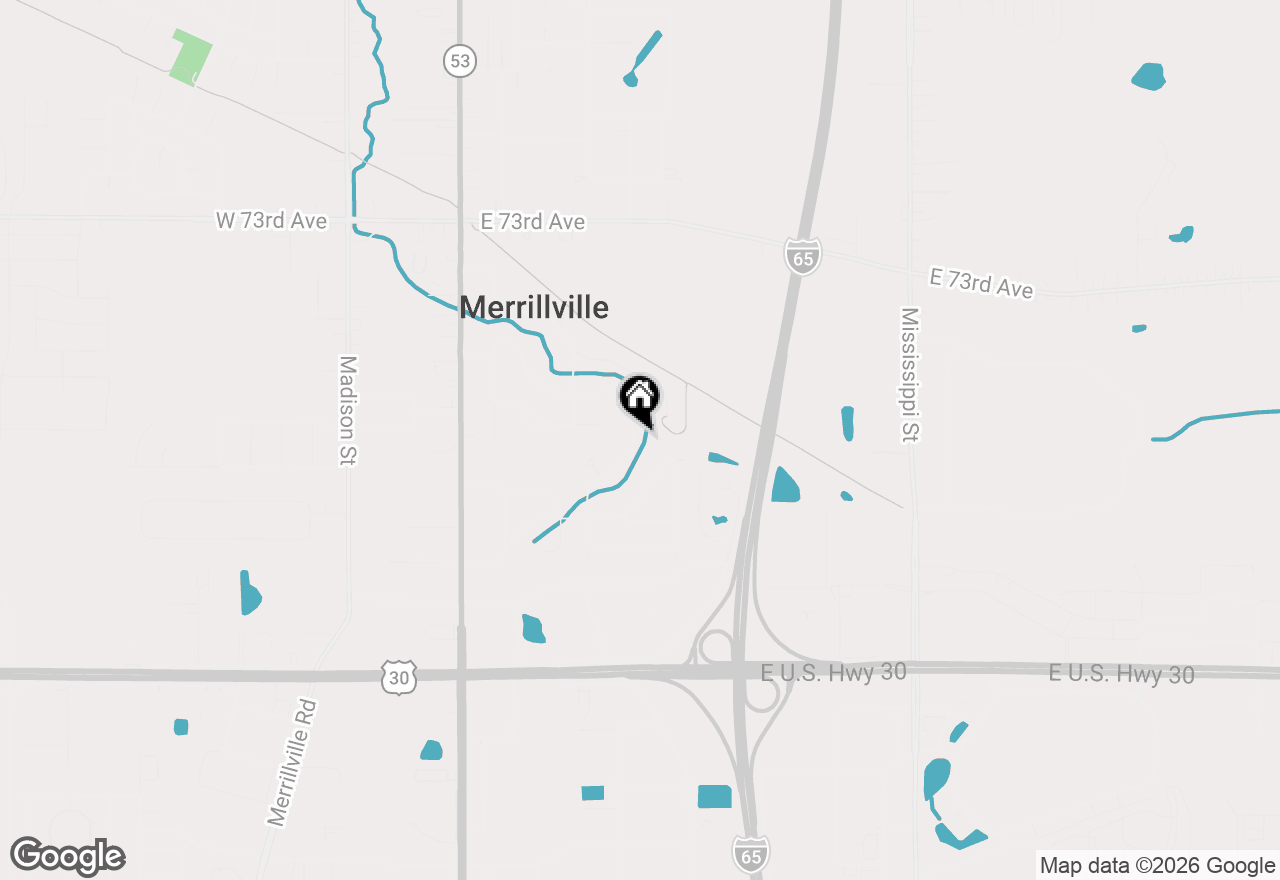 Map of 63 Deerpath Road, Merrillville, IN 46410
