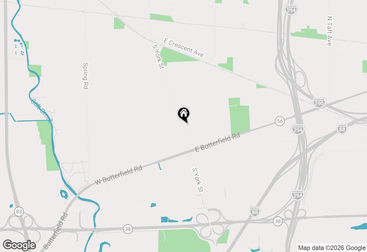 Map of 875 S York Street, Elmhurst, IL 60126