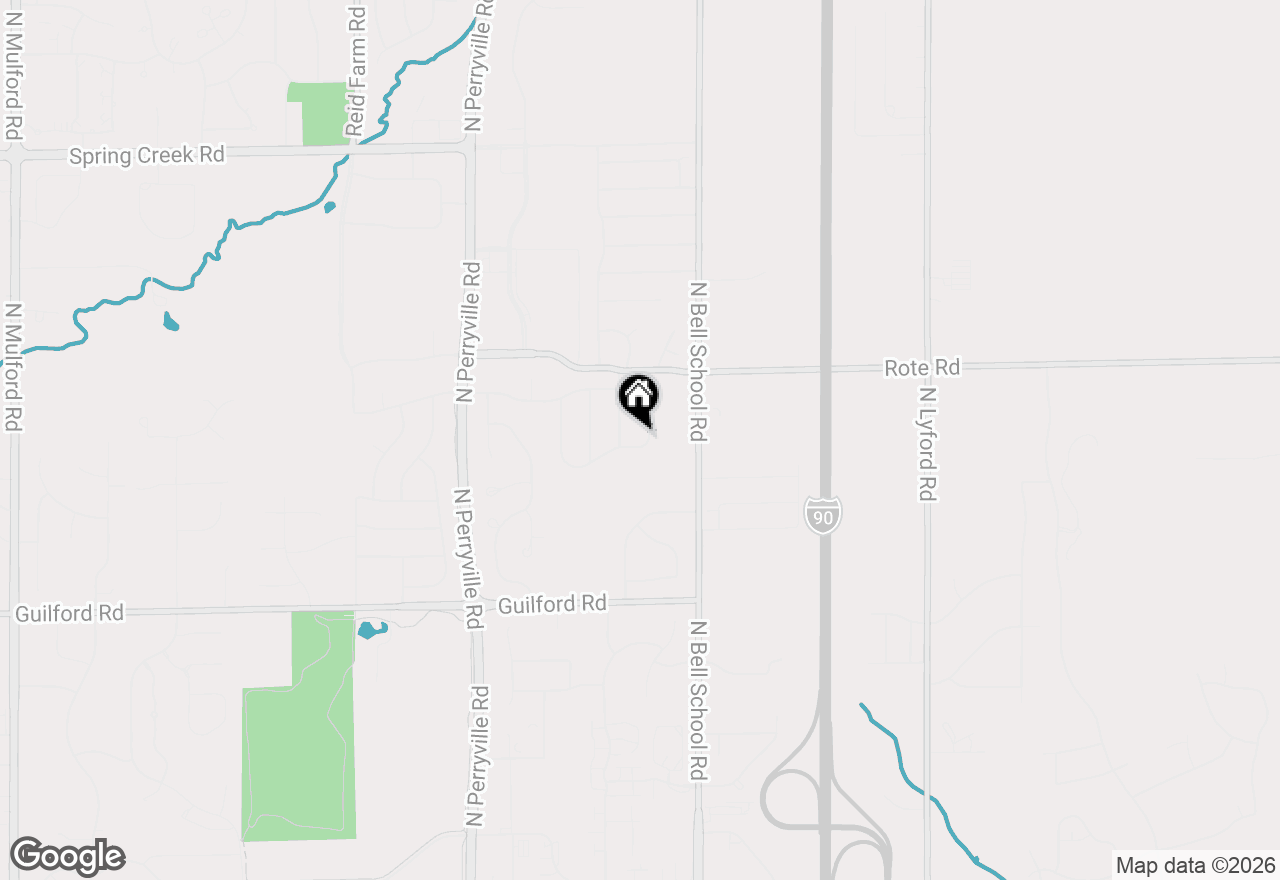 Map of 1501 Oakforest Drive, Rockford, IL 61107