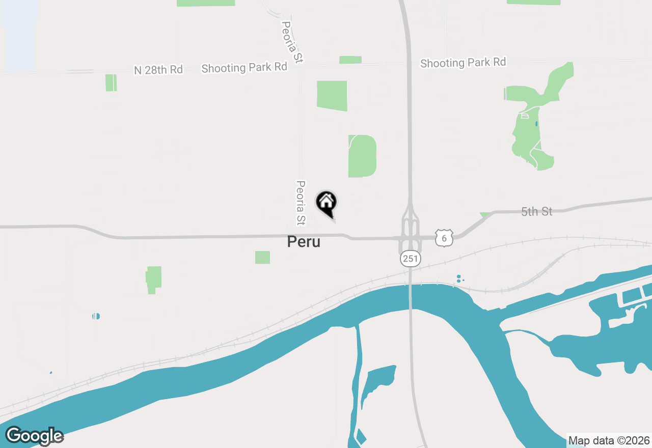 Map of 1612 5th Street, Peru, IL 61354