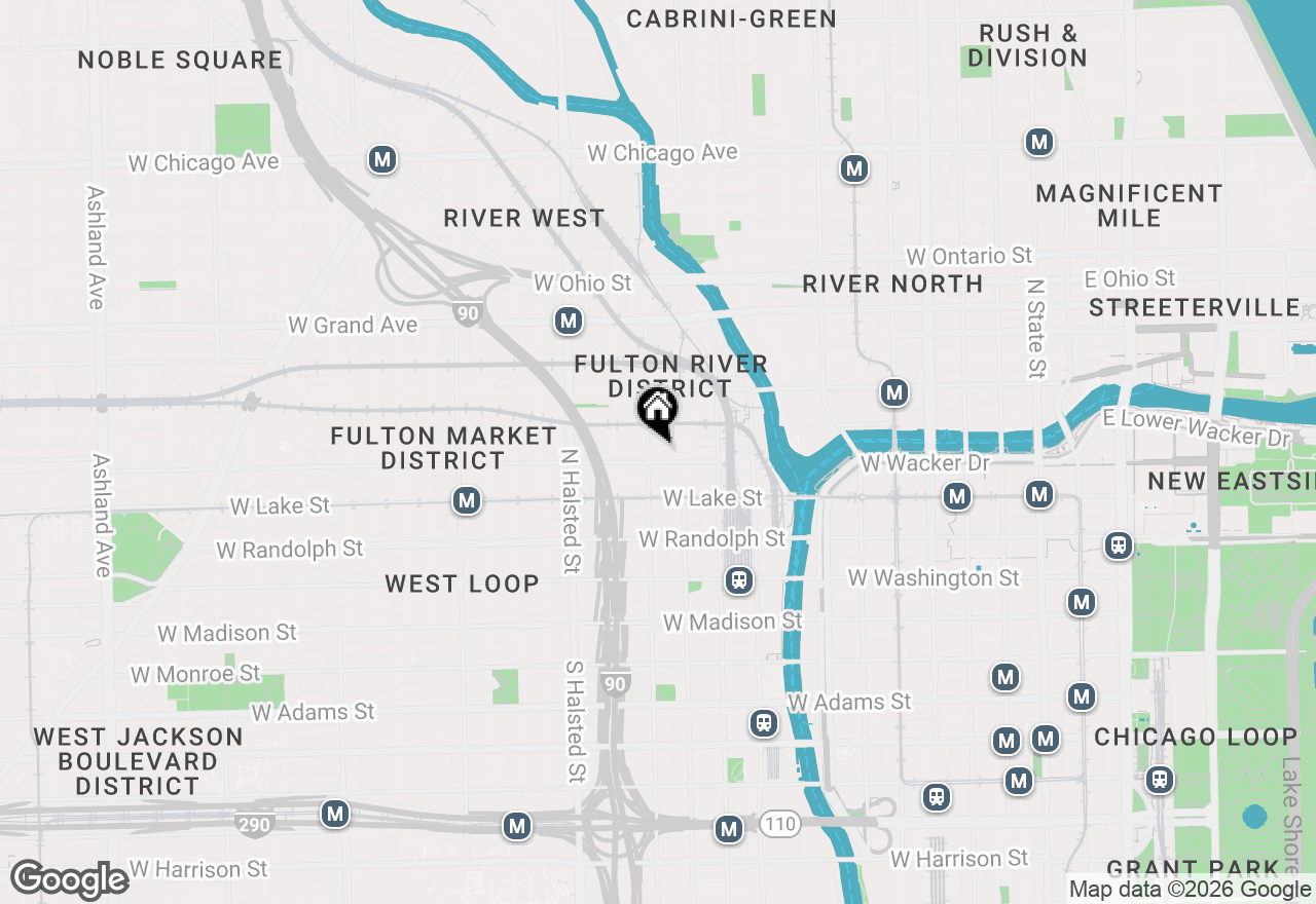 Map of 616 W Fulton Street #703, Chicago, IL 60661
