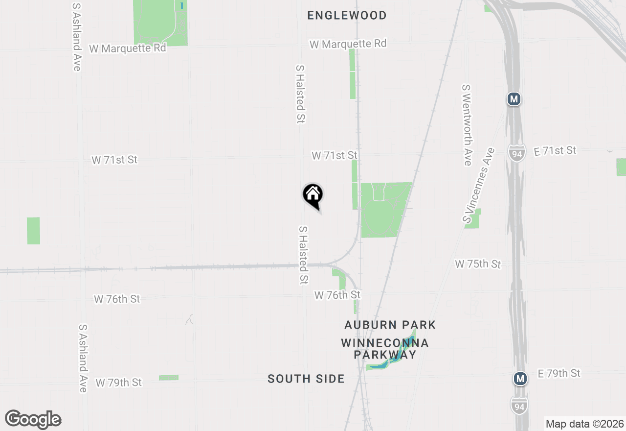 Map of 7304 S Emerald Avenue #1R, Chicago, IL 60621