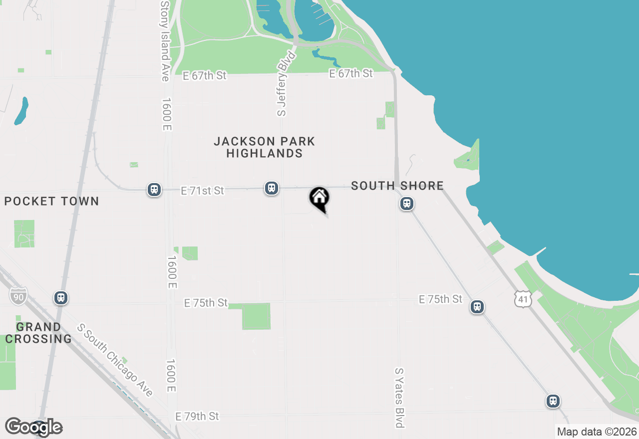 Map of 2121 E 72nd Street, Chicago, IL 60649