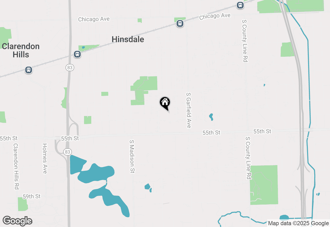 Map of 832 S Lincoln Street, Hinsdale, IL 60521