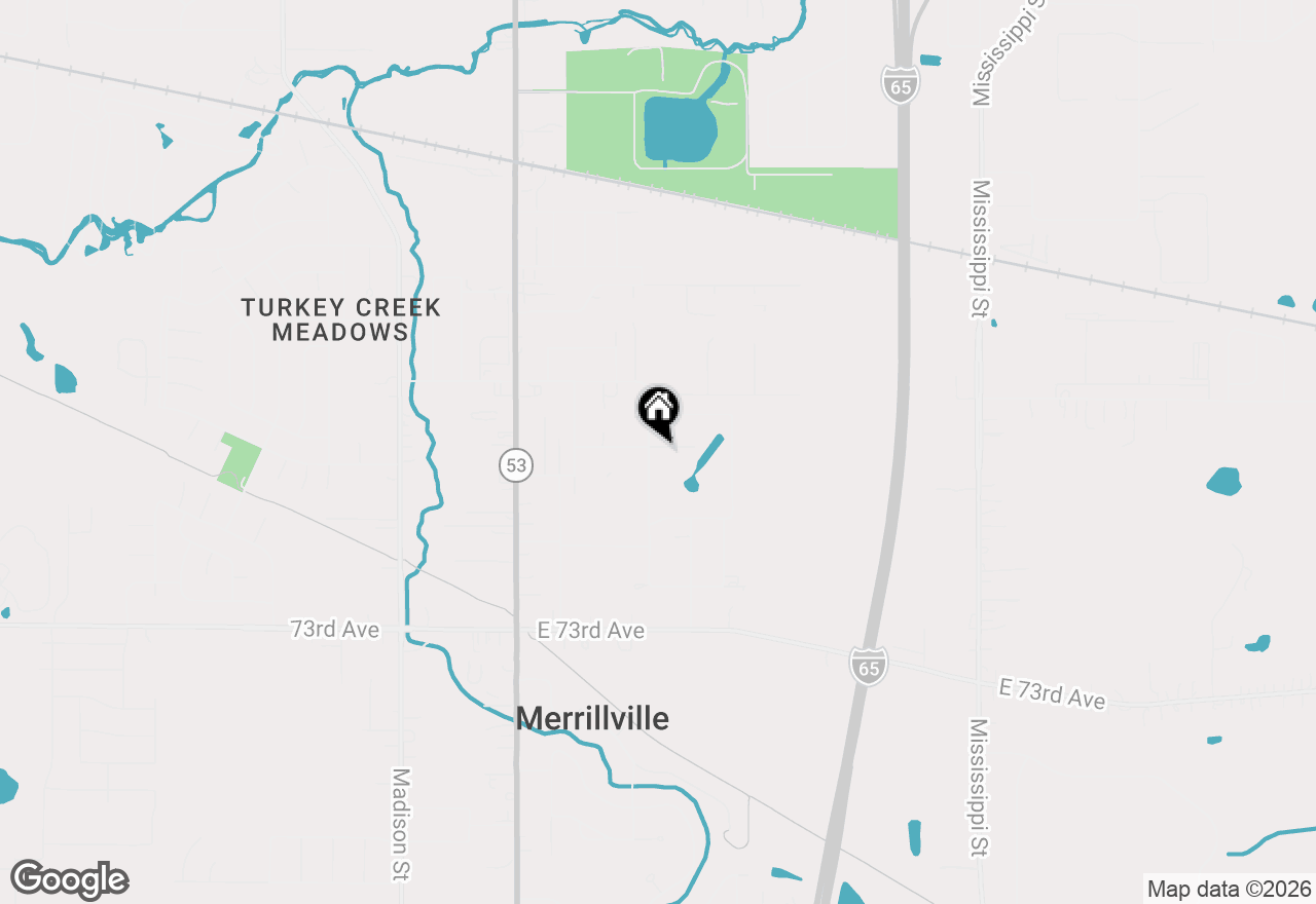 Map of 6927 Delaware Street, Merrillville, IN 46410