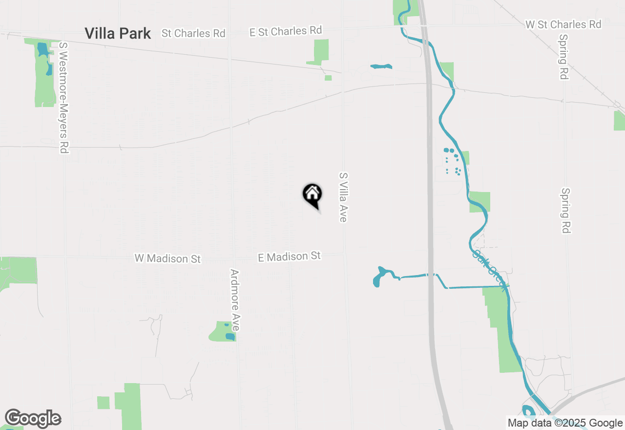 Map of 628 S Euclid Avenue, Villa Park, IL 60181