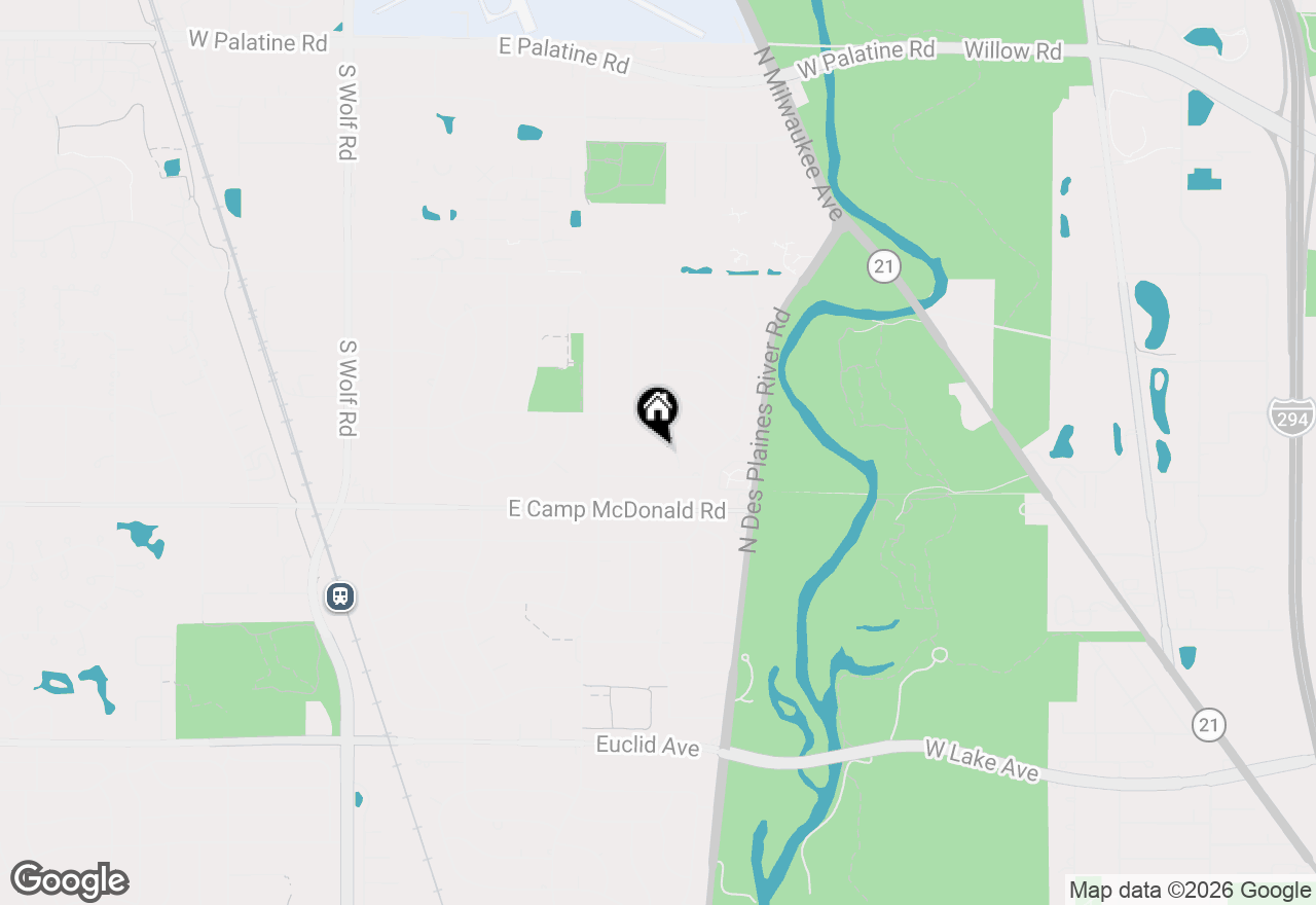 Map of 1917 E Pawnee Lane, Mount Prospect, IL 60056