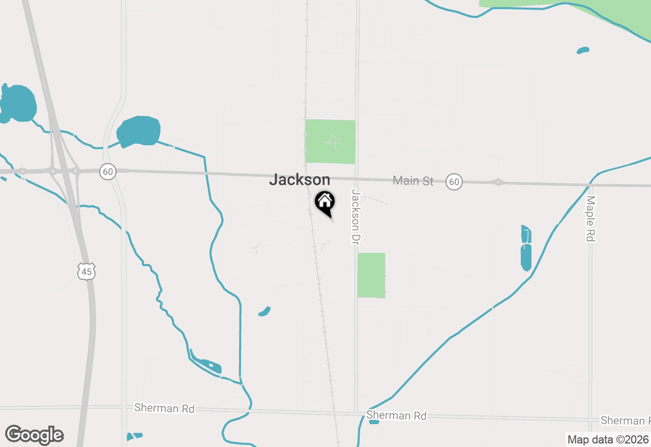 Map of W206N16708 Blackberry Cir, Jackson, WI 53037