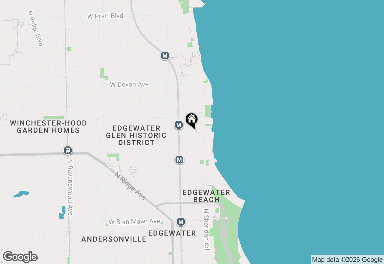 Map of 6120 N Kenmore Avenue #1E, Chicago, IL 60660